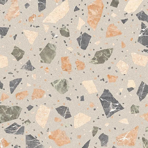 Resincrete Palladiano Fango Porcelain Tiles 120x120cm Terrazzo