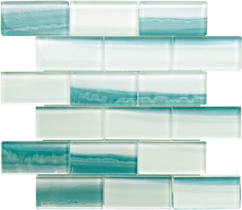 Agate Glass Green Mosaic 300x300x8mm