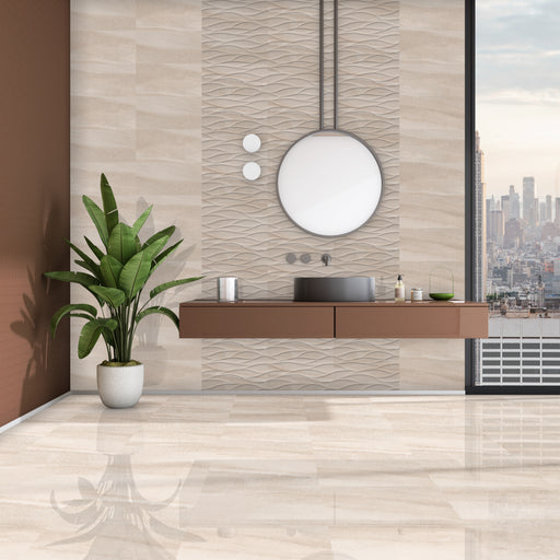 Natural Bano Ona Beige Wall Ceramic Tiles Plane and Decor 30x60cm
