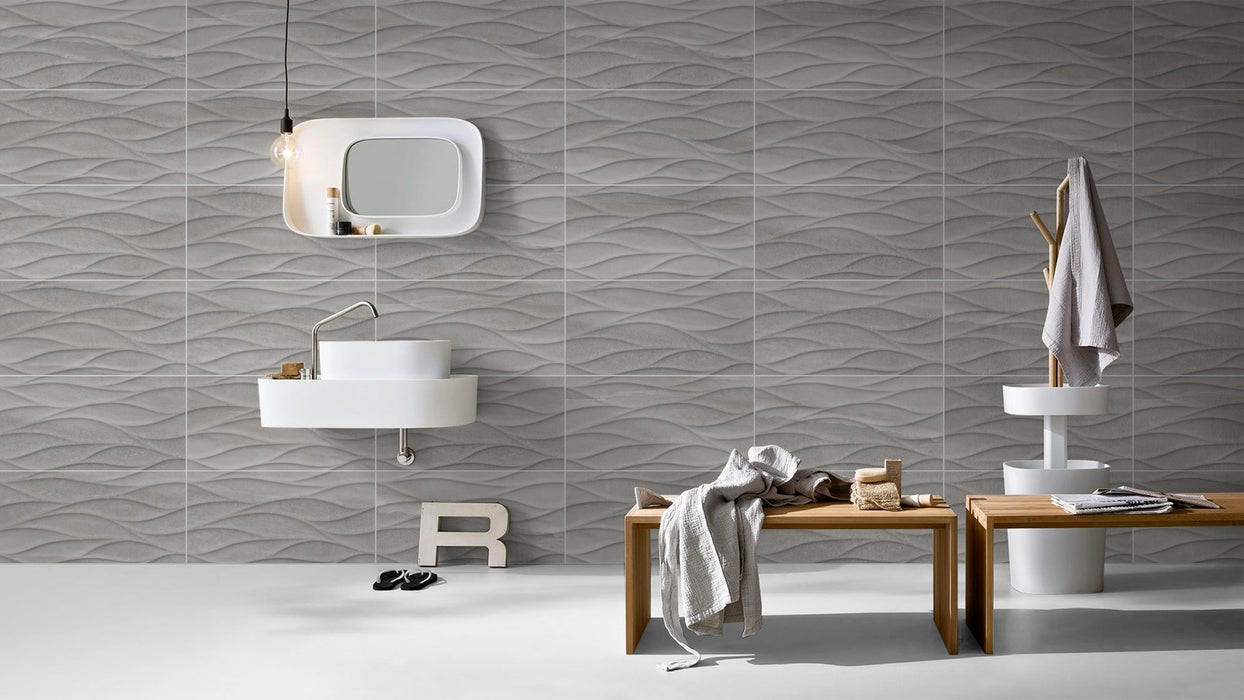 Natural Bano Ona Grey Wall Ceramic Tiles Plane and Decor 30x60cm
