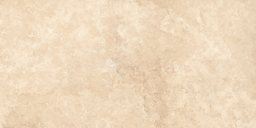 Travertino outdoor porcelain tile cut sample TILEJOB.CO.UK
