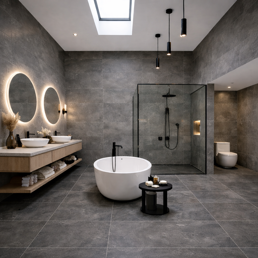 Mixtone Dark Porcelain Matt Tiles 60x120cm
