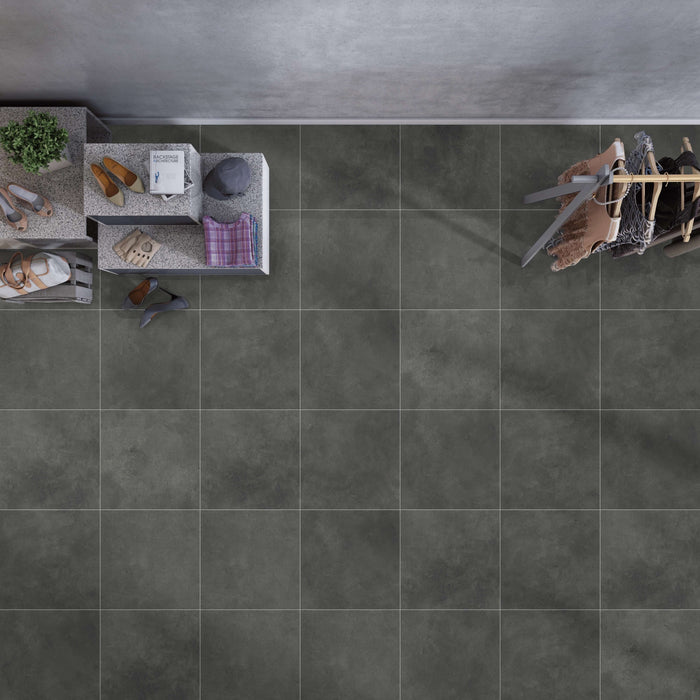 Cementino dark grey tiles 60x60cm, 30x60cm Tilejob