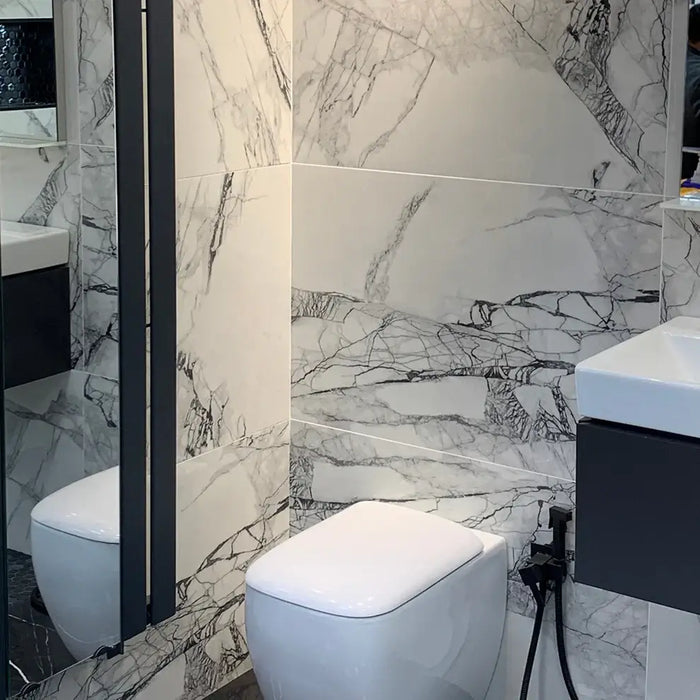 Riviera Marble Effect Grey Polished Porcelain Gloss tiles 60x120cm All tiles TILEJOB