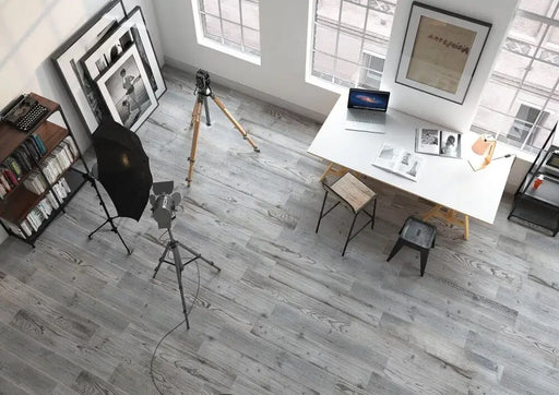 Village Gris Wood effect tiles cut sample TILEJOB