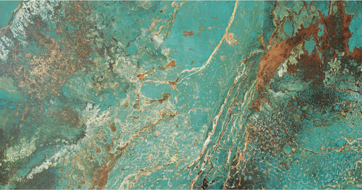 Kilimanjaro green metal porcelain cut sample TILEJOB