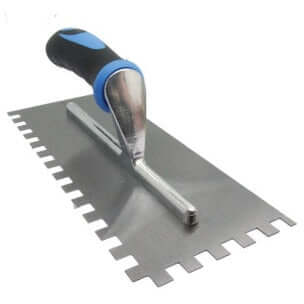 GENESIS 909 10X10MM SOFT GRIP SQUARE NOTCH TROWEL 280 X 130MM TILEJOB