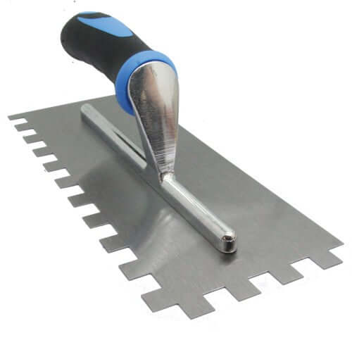 GENESIS 907 12X12MM SOFT GRIP SQUARE NOTCH TROWEL 280 X 135MM TILEJOB