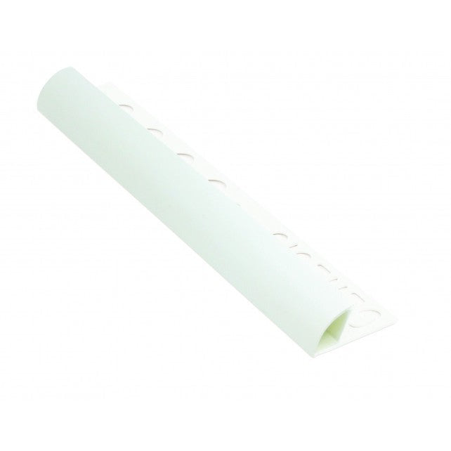 8mm Trim Glacier White Pvc Round Edge 2.5m