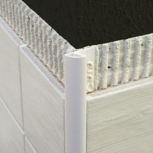 8mm Soft Cream Trim Pvc Round Edge 2.5m