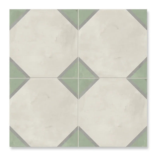 Eden Green Classic Patterned Tile 20x20cm All tiles TILEJOB