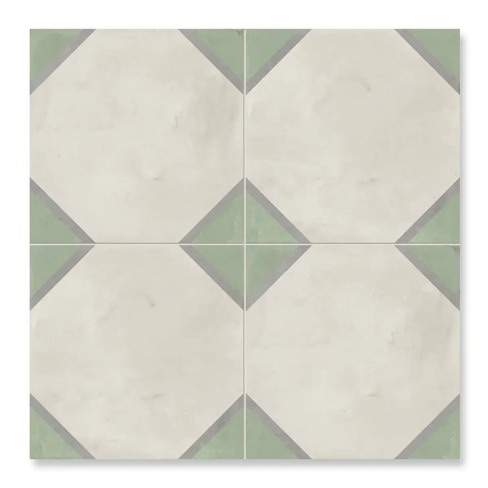 Eden Green Classic Patterned Tile 20x20cm All tiles TILEJOB