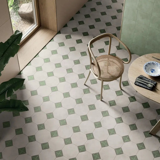 Eden Green Classic Patterned Tile 20x20cm All tiles TILEJOB