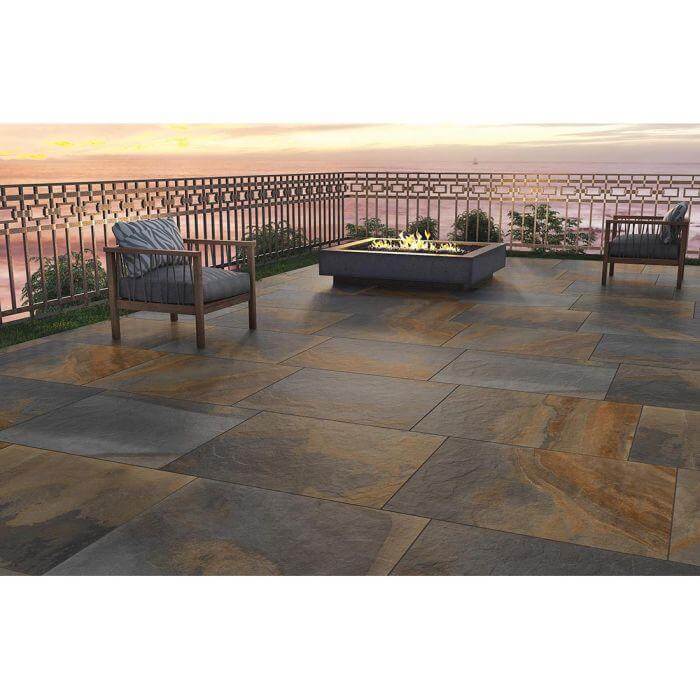 Impero slate outdoor porcelain tiles 60x90x2cm TILEJOB